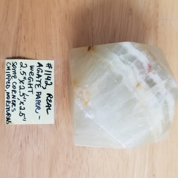 #1142 Rare Collectible Real Agate Paper Weight - Picture 3 of 16